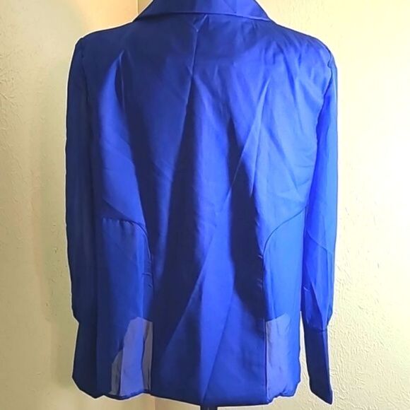 Shein Royal Blue Blazer with Sheer Panels, Size Medium,  NWOT - Picture 4 of 8